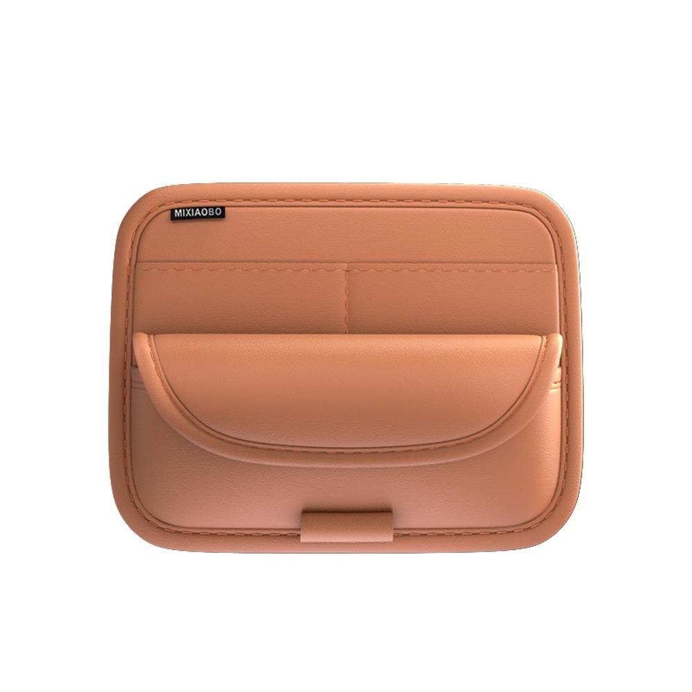 Multi-Pocket Car Sun Visor Glasses Case Pu Leather Sunglasses Storage Bag New Card Holder  Car