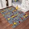 Construction Vehicles Tools Worksite Carpet Yoga Living Room Room Decor Children's Crawling Mat Doormat Area Rug