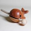 Whale Wooden Fish Toy With Mallet Stress Relief Animal Meditation Temple Block