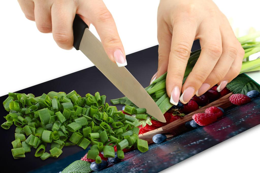 Glass Plate Cutting Board 52X30 Fruits