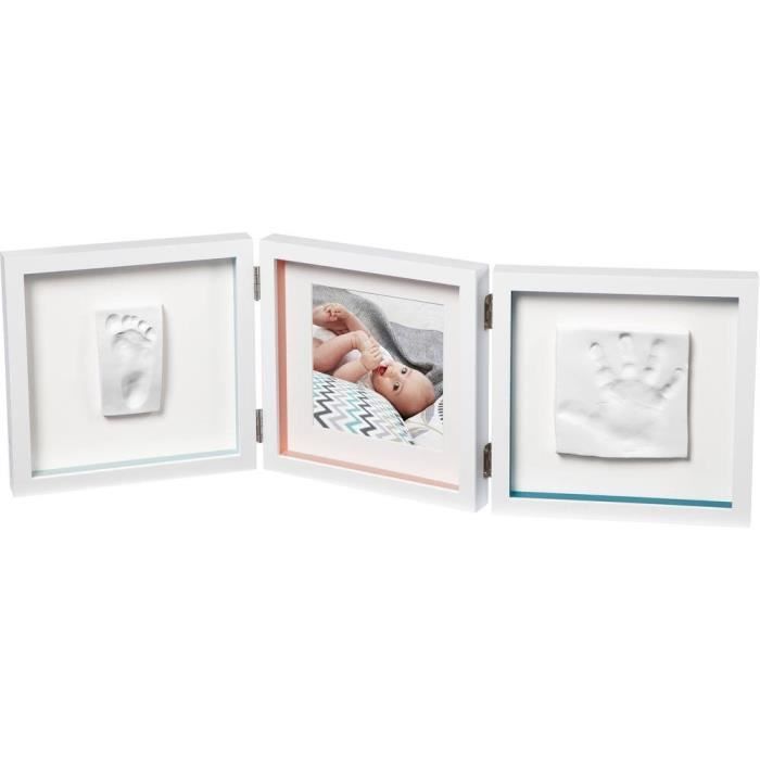 Baby Art My Baby Style - Cadre Photo Double Empreinte Bébé : Personnalisez avec Kit Empreintes Mains et Pieds Bébé, Cadeau Naissance