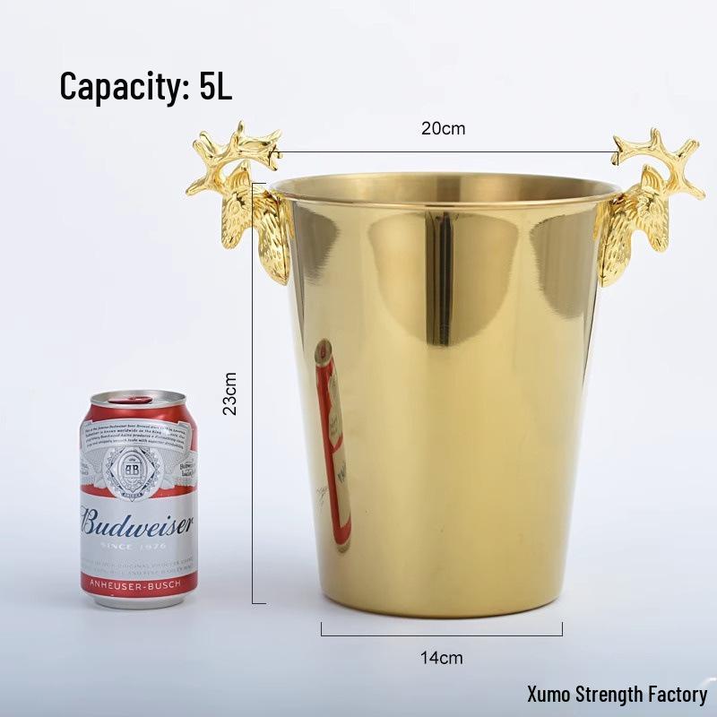 Stainless Steel Ice Bucket for Bar - Champagne & Beer Cooler