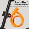 Portable Bicycle Safety Lock Steel Cable Lock AntiTheft Elasticity Lock Road Bike Steel Wire Lock