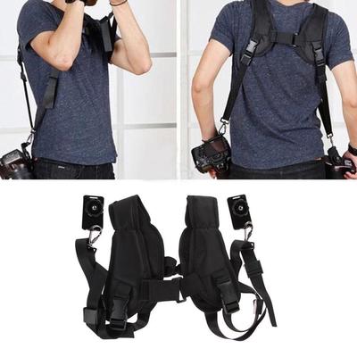 Sangle Épaule Sangle Ceinture Sangle d'Épaule Portable Support Appareil Photo Réglage Rapide pour Deux Appareils Photo Numériques Reflex Numériques