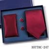Tie Square Cufflinks 3-Piece Suit Retro Striped Hand Tie High-End Gift Box Set