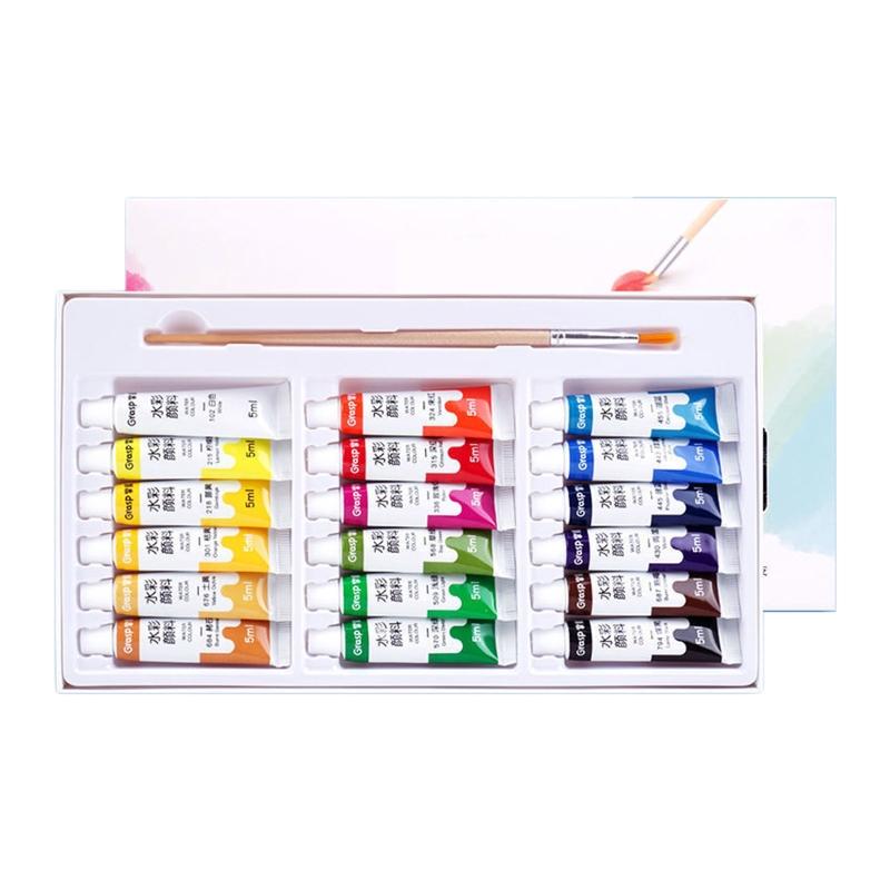 Gouache Paint Set Watercolor Tubes (0.17 Oz, 5 Ml) Rich Pigments Non Fading Washable Paints for Artist Hobby Painters
