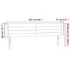VidaXL Tête de Lit à LED Meuble de Chambre à Coucher Accessoire de Lit Double Tête de Cadre de Lit Intérieur Gris Clair 3123398