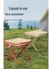 Chaise de Camping Pliante Portable et Tabouret Multifonctionnel avec Pochette pour Crayons