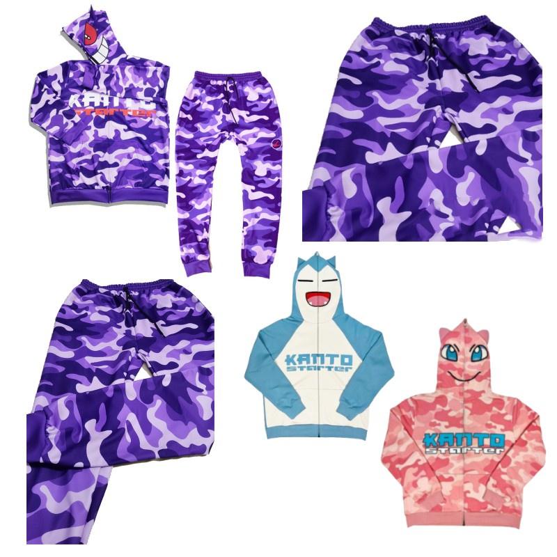 Set Felpa 3D Unisex Gengar Per Individui Attenti alla Moda