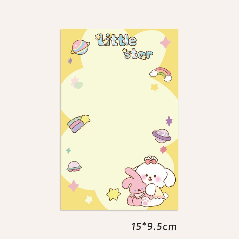 10PCS Kawaii Cartoon Summer Puppy Card Head Card Back Opp Bag Cute Kpop Star 3 Inch Photo Card DIY Decor Packing Material