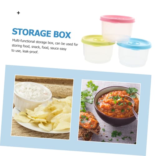 IWOWHERO 12-Piece Round Plastic Food Storage Containers with Lids, Refrigerator and Freezer Safe, Compact Storage, Reusable Snack Storage Boxes