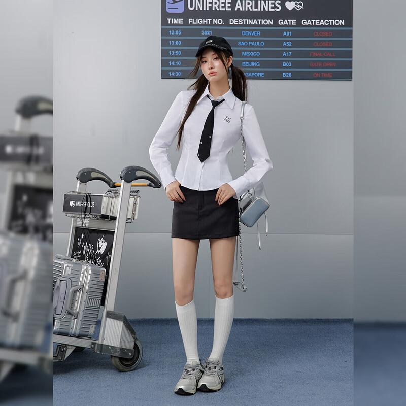 UNIFREE Women s Slim-Fit Academy JK Style Long Sleeve Shirt S