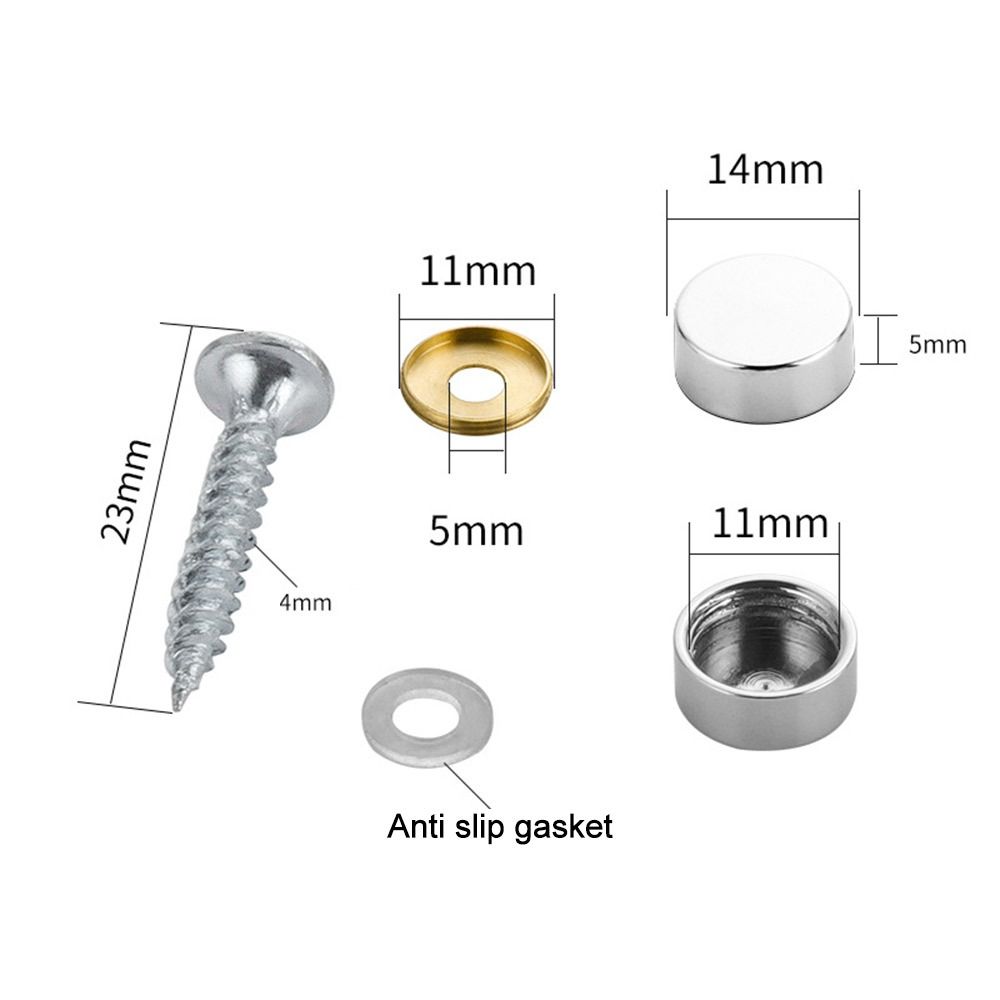 

Застібка для акрилового скла Мідні застібки для дзеркал Гвинти Міцний багатофункціональний рекламний гвинт для скла Рекламний щит Декоративні цвяхи
