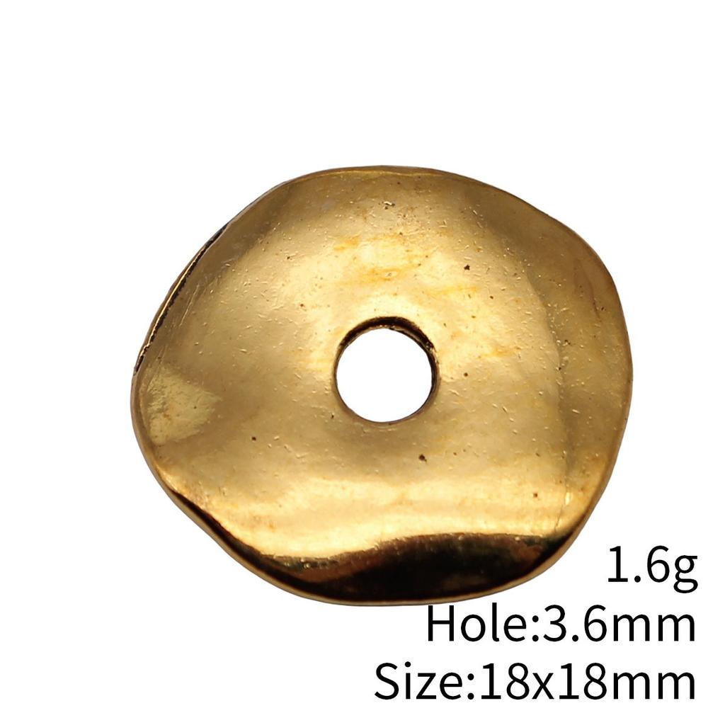 Circle Flat Position Spacer Beads Alloy Blank Disc Bulk Beaded Jewelry Making Supplies For DIY Charm