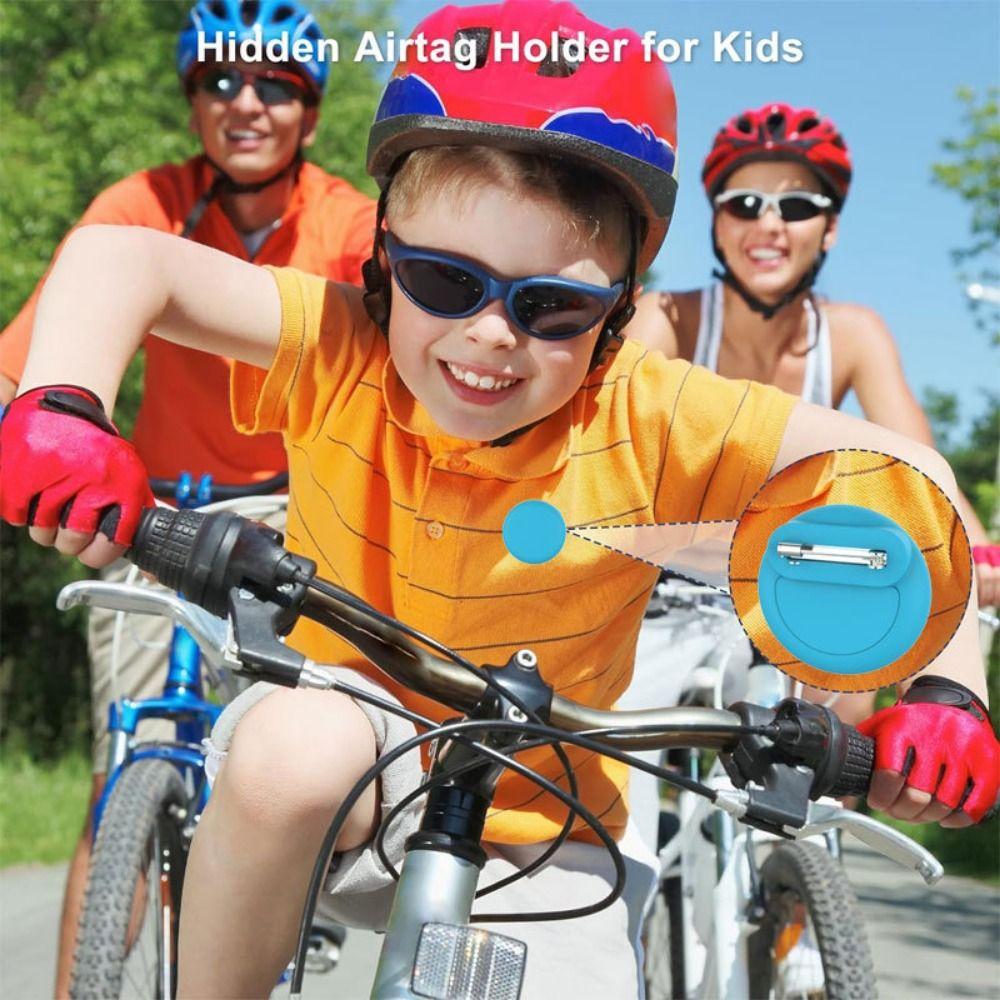 Waterproof Holder Case Anti-scratch Hidden Brooch Pin Fashion Tracker Case for AirTag Kids