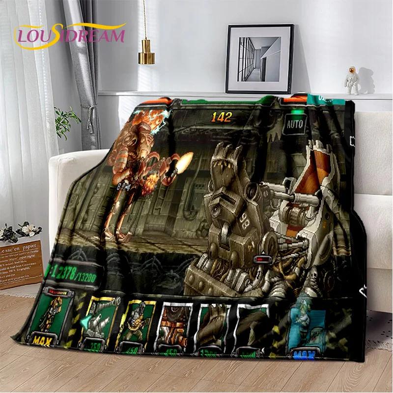 Metal Slug Classic Retro Game Cartoon Soft Flannel Blanket for Beds Bedroom Sofa Picnic,Throw Blanket for Cover Outdoor Leisure