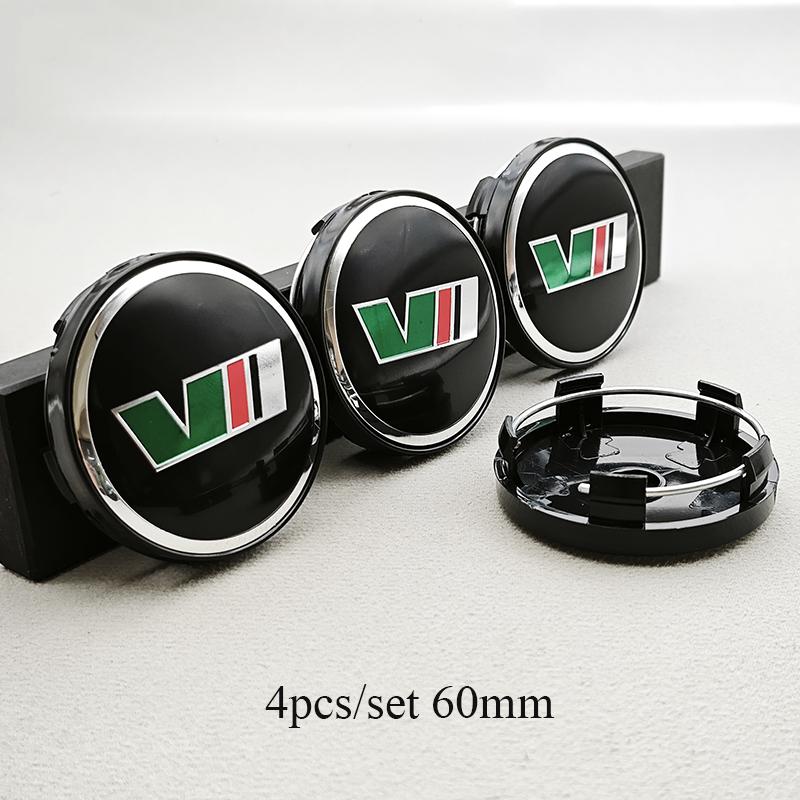 DDWO5 4Pcs 56/60mm Car Wheel Hub Caps Cover Rim Logo V Badge For Skoda fabia octavia Rapid kodiaq superb 3 A4 A5 Mk3 karoq Accessories