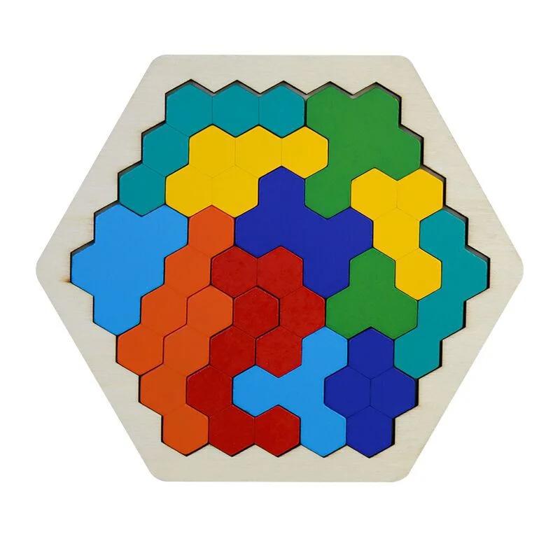 Šestihranné mimozemské šachy Tangram Puzzle Brainstorming 11dílné blokové puzzle Puzzle Klasické puzzle dětské hračky