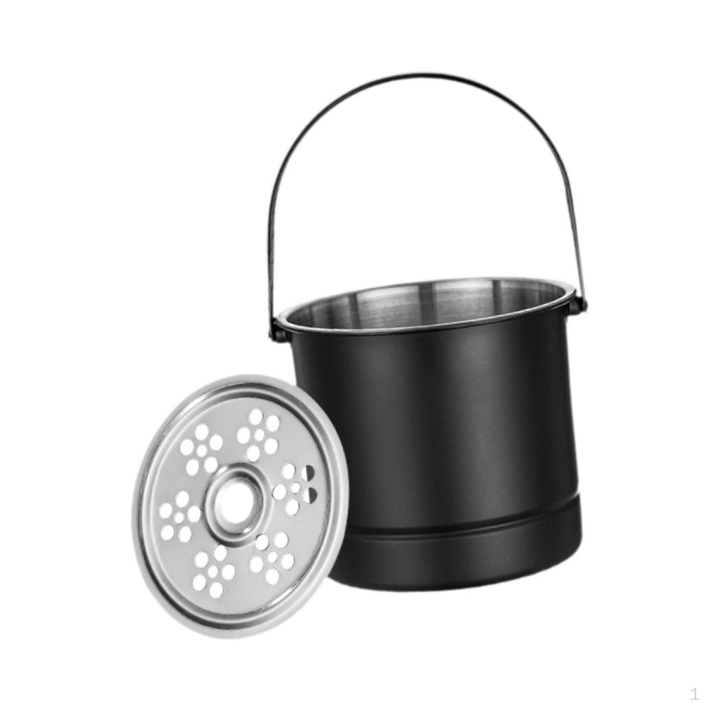 1 L Ice Wine Container Made of Stainless Steel with Handle for Cooling Drinks