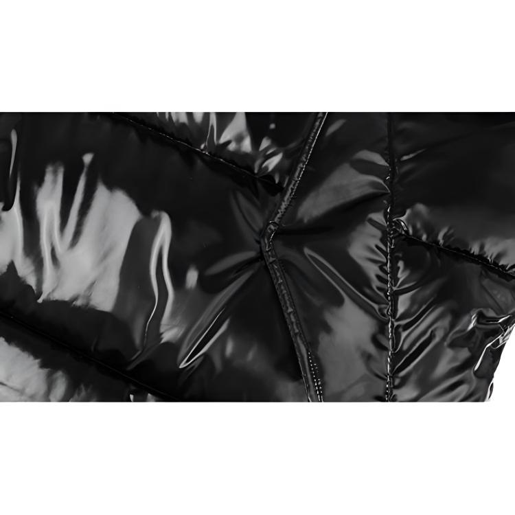 Calvin Klein Shiny Hooded Zip-Up Long Sleeve Cotton Jacket Men Jackets Black J30J321974