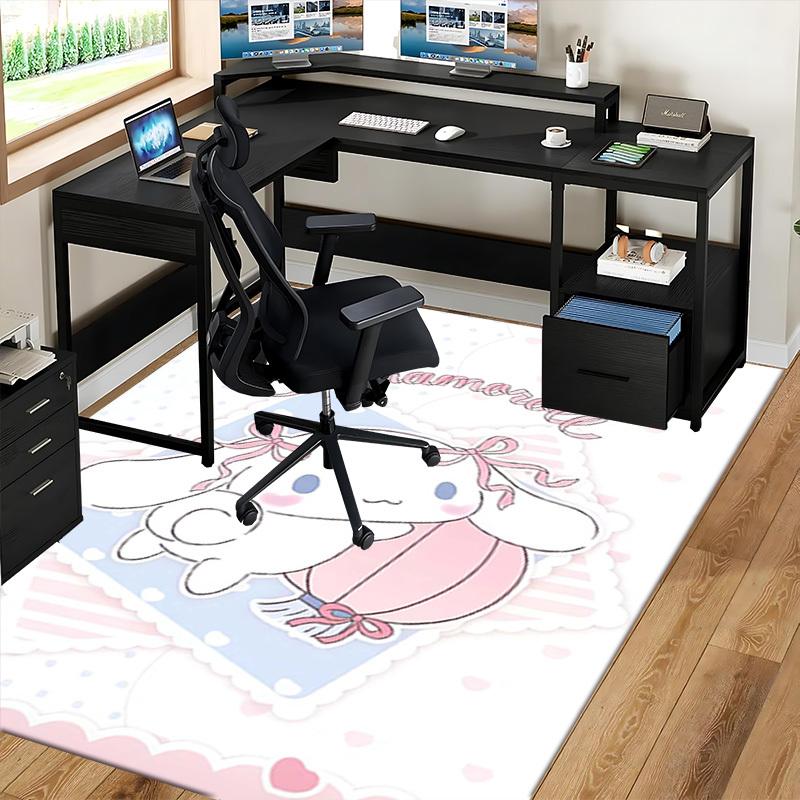 Cinnamoroll Anime Cartoon Design Chair Mat Non-Slip Carpet for Office Home Decoration Living Room Bedroom Game Room Dormitory Gift Seasonal Universal.