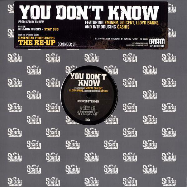 

12inch Record EMINEM 50 CENT LLOYD BANKS INT You Dont Know Billion Bucks INTR119571 Shady Records 2006 US Rap HipHopRB Used