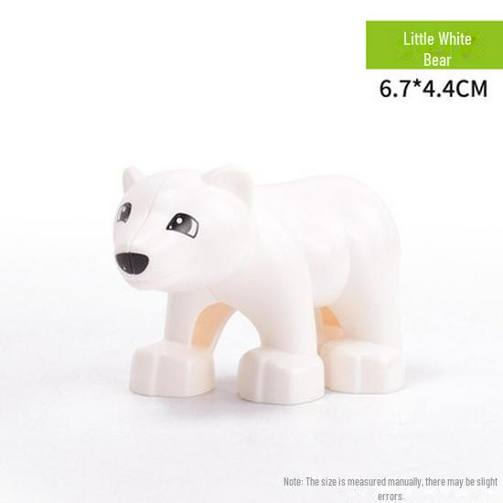 Lego-Compatible Large Animal Accessories Building Blocks for Kids' Prairie, Ocean, Jungle Simulations, Ages 3+