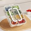 Portable Snackle Box Container 8 Compartment Clear Snack Platters Divided Serving Tray With Lid And Handle For Candy Veggie