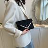 Trendy Women's Felt Envelope Bag In Elegant Black Green Khaki And Fuchsia For Everyday Fashion