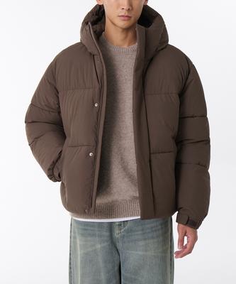 Daily Puffer Hooded Short Padded Jacket [Baroque Brown]
