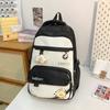 Large Capacity Junior High School Schoolbag Women's Color Contrast Backpack