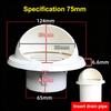 White Pvc Wide Caliber Exterior Vent Hood Windproof Rainproof Corrosion Resistant For Kitchen Bath Ventilation