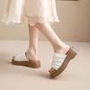 Warrior Stylish Elegant Spring Summer New Comfortable Height Increasing Beach Slippers Kids footwear Beige WL6305