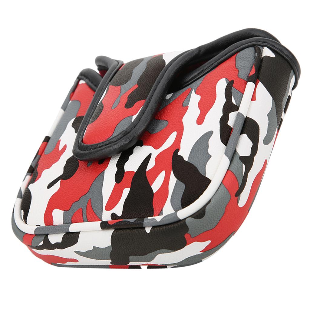 Square Golf Putter Cover Headcover Camouflage Waterproof PU Golf Club Head Cover Magnetic Closure Accessory