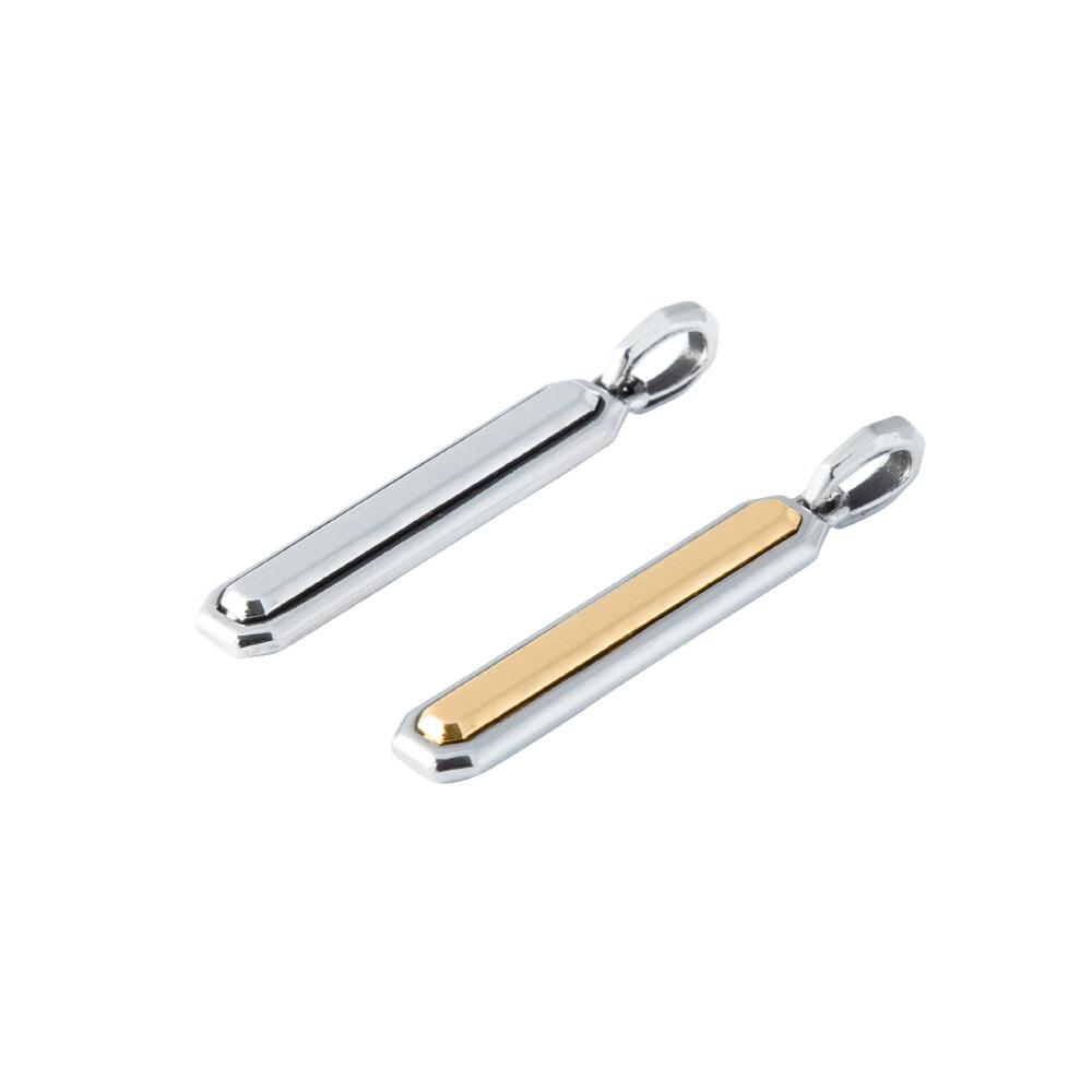 Sting925 2-Sided Emerald Cut Stick Pendant
