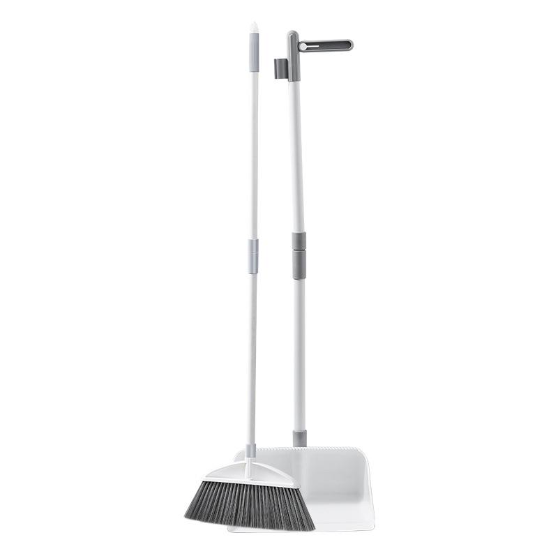 Soft Bristle Indoor Broom and Dustpan Set for Hair and Floor Sweeping