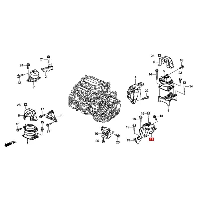 NEW-High Quality Car Engine Mount Rubber Transmission Upper Support Rubber 50870-T2G-A03 For Honda Accord 2014-2015