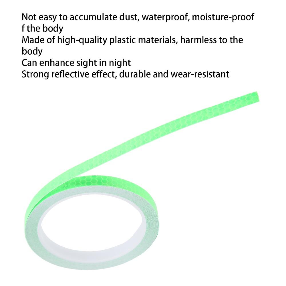 5 Stück Sechseckmuster Fahrrad Reflektierendes Band Wasserdichtes Fahrrad Leuchtstreifen DIY Dekoration
