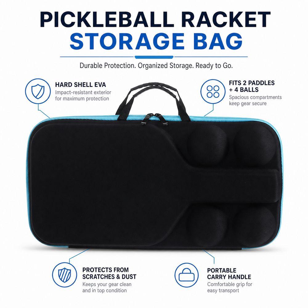 Waterproof Pickleball Racket Storage Bag Pickleball Paddle Carrying Case Pickleball Supplies