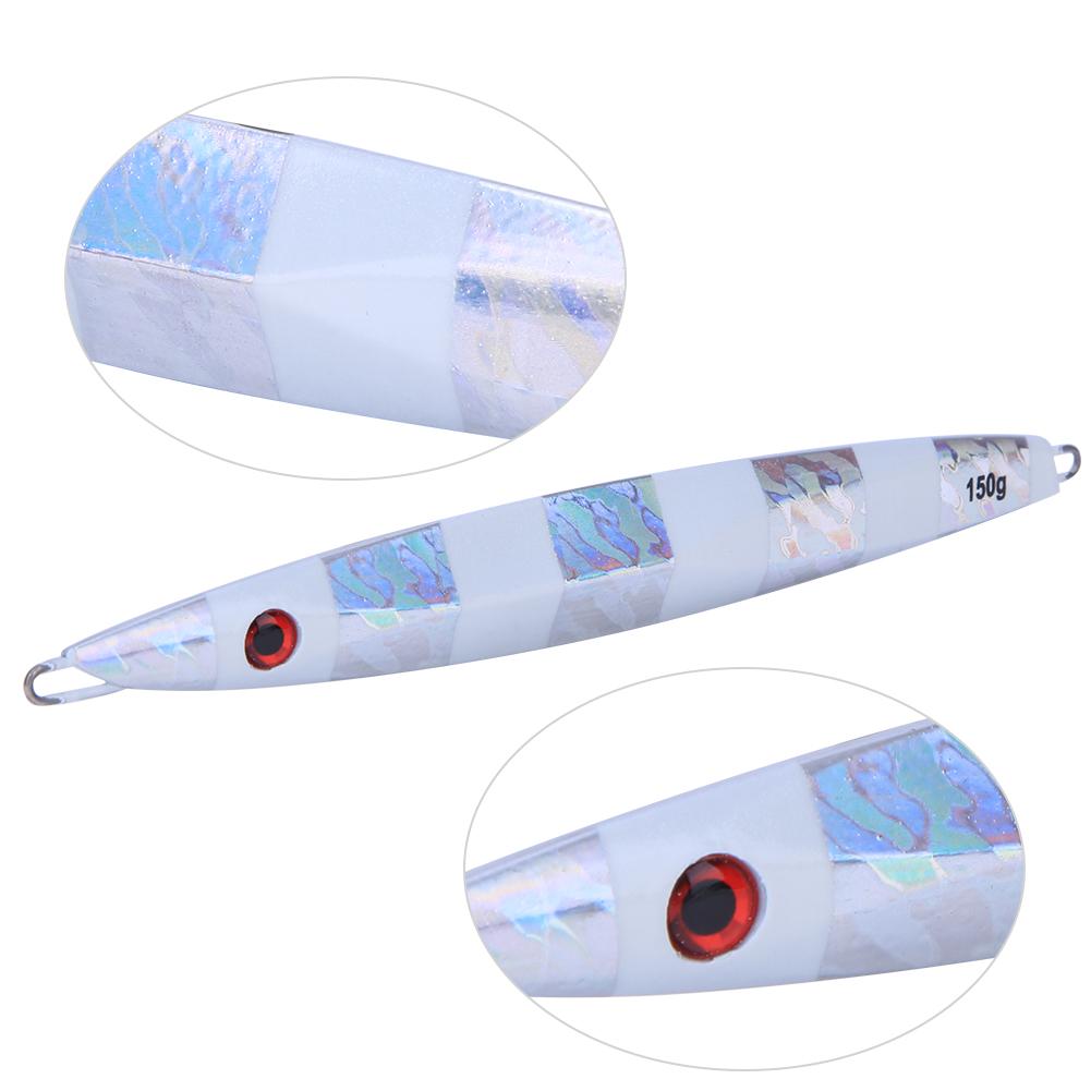 150g Simulated Fish Artificial Fishing Bait Night Light Lure Fishing Tackle AccessorySilver