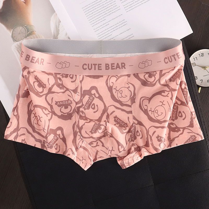 Baumwolle Herren Unterwäsche Antibakteriell Atmungsaktiv Bequem Trend Herren Vierkant Hose Mittelhoch geschnittene Boxershorts