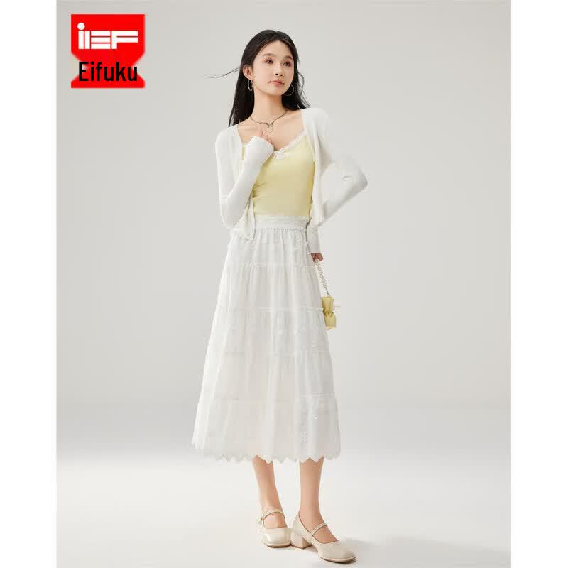 

IEF 2025 Summer Versatile Midi Skirt One Size