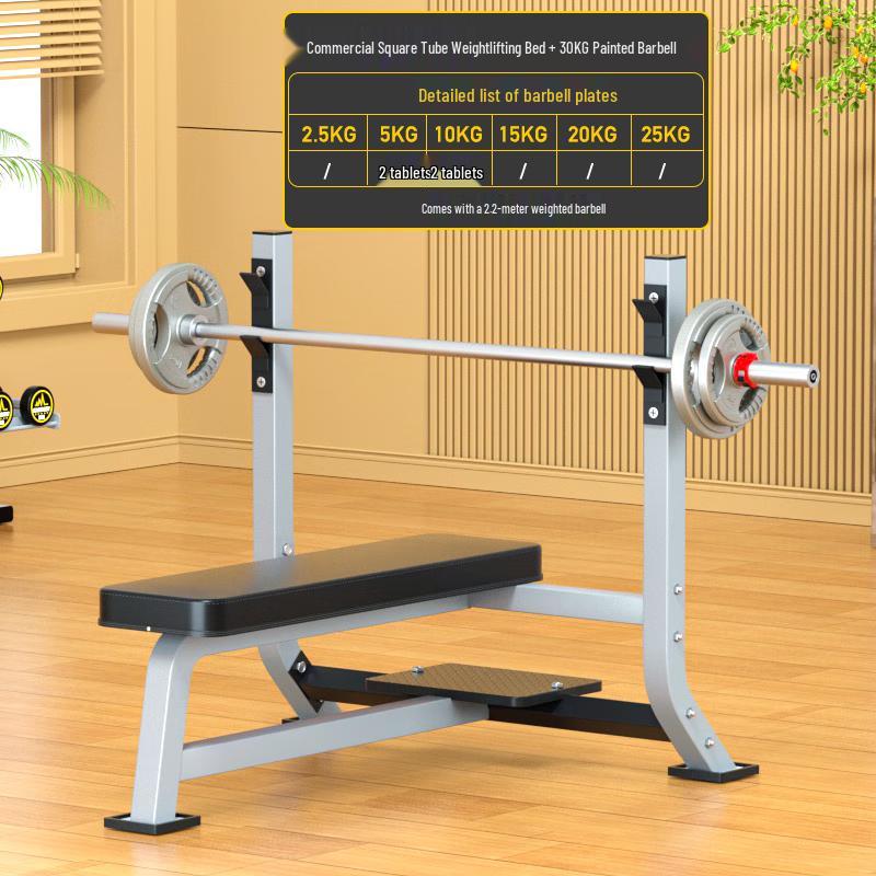 Aichen Adjustable Bench Press & Barbell Rack with Weight Set