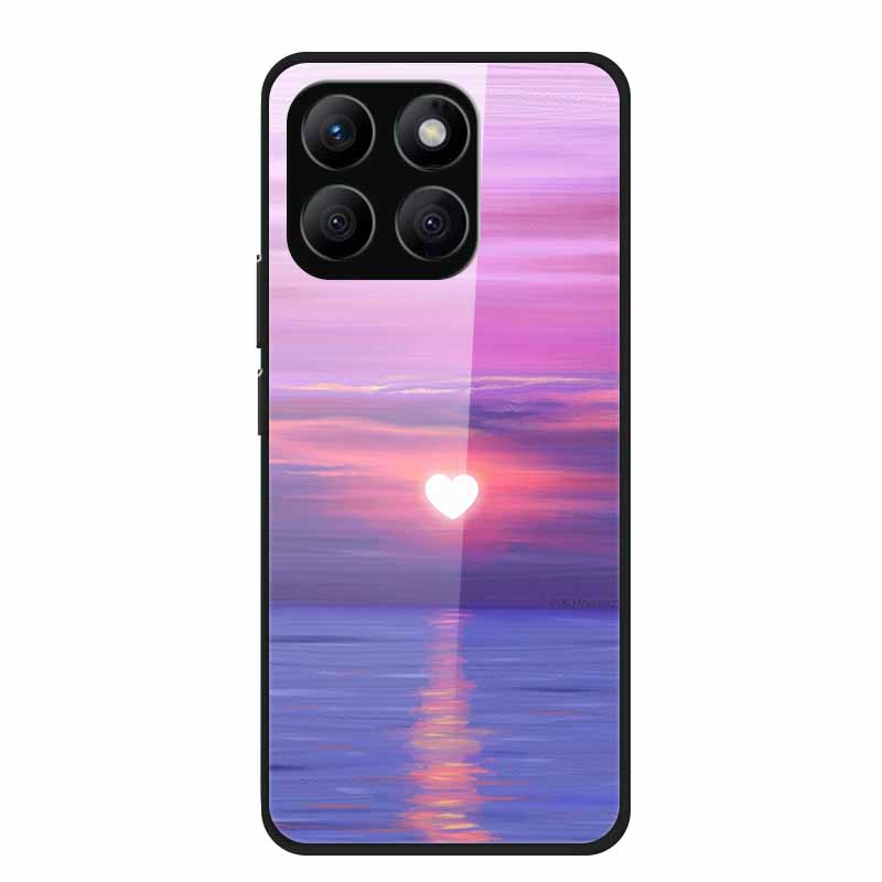 Glass Hard Back Cover For Honor X8C X8B X8 4G 5G Honor 400 Smart Phone Case Soft TPU Bumper Tempered Glass Case Coque Funda Capa