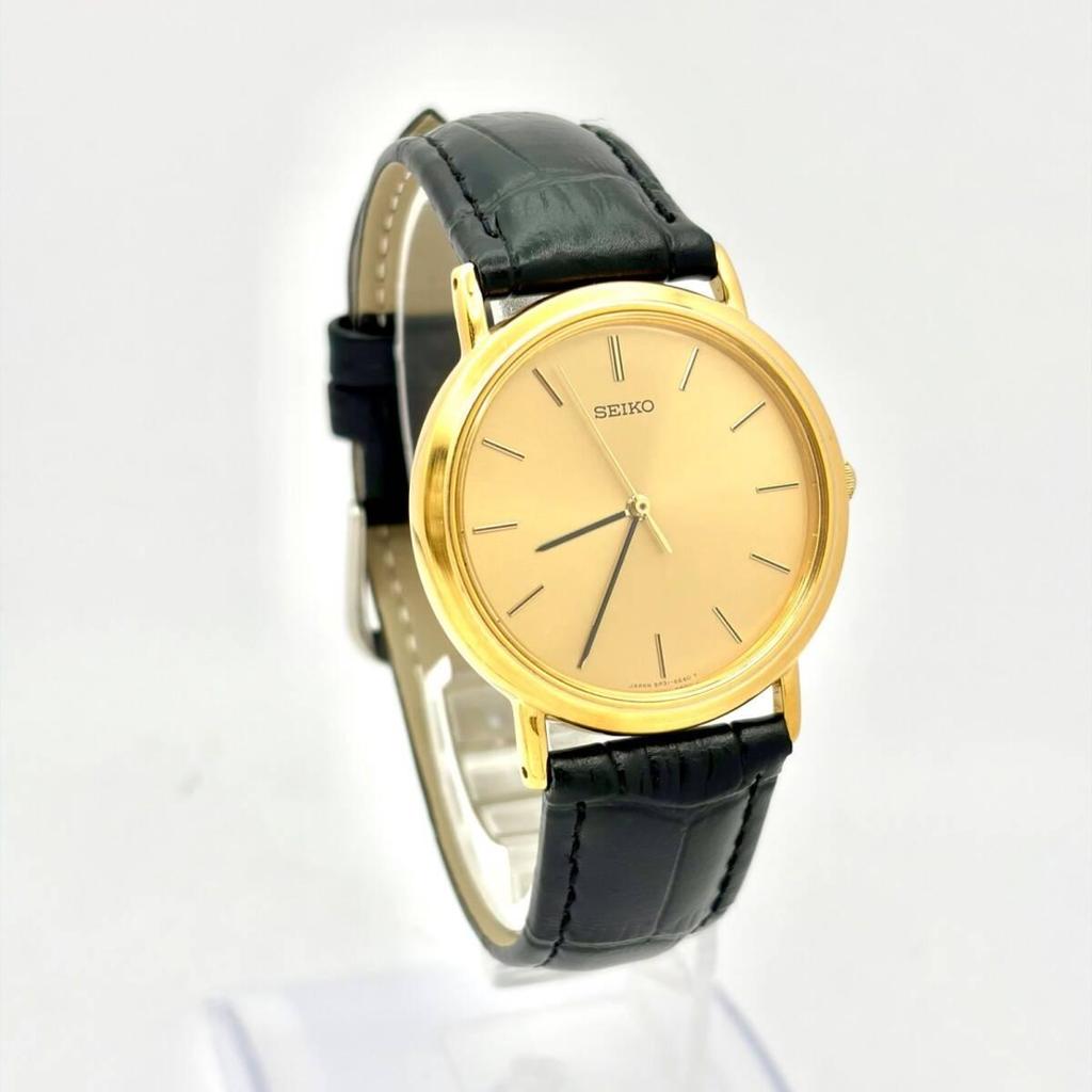 [New Battery] SEIKO Men's Watch Gold 5P31-6C90 972727 New Belt
