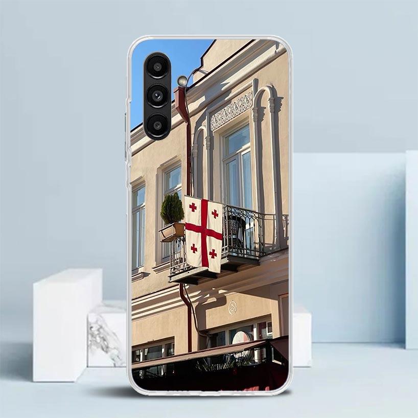 Georgia Flag Phone Case For Samsung Galaxy A17 A37 A57 A16 A15 A14 A13 A56 A55 A54 A53 A36 A35 A34 A33 A26 A25 A24 A23 Galaxy A5