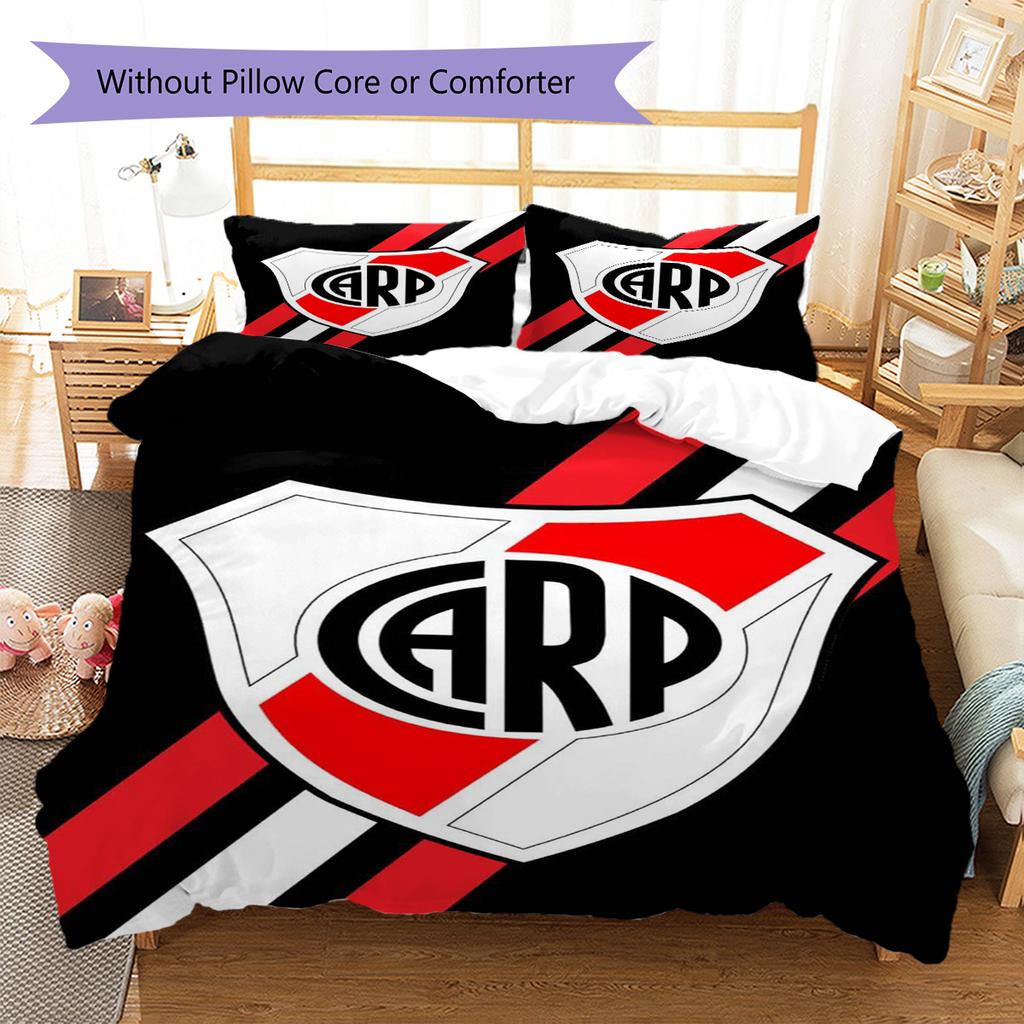 River Plate Pattern Bedding Set Quilt Cover Pillowcase Home Decor Gift (1 * Duvet Cover + 2 * Pillowcase, Without Core)