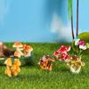 Mini Resin Mushroom Figurine Tiny Bonsai Craft Decoration Small Lawn Fairy Garden Ornament for Indoor Outdoor Terrarium DIY Craft