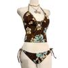 2 Pièces/Ensemble Mode Été Y2k Plage Bikini Punk Harajuku Maillot de Bain Femme Décontracté Maillot de Bain Tenue de Plage Vacances