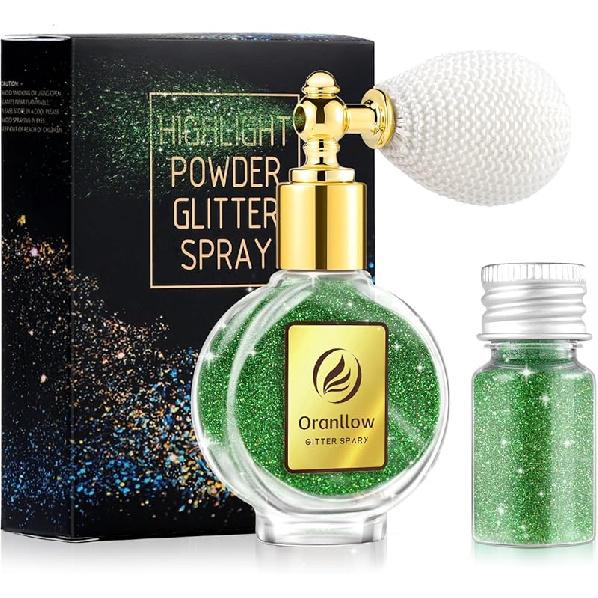 Pink Body Glitter Spray - Holographic Shimmer Spray Powder Sparkle for Hair and Body, Face, Clothes, Nail Art Crafts Design, Halloween and Easter